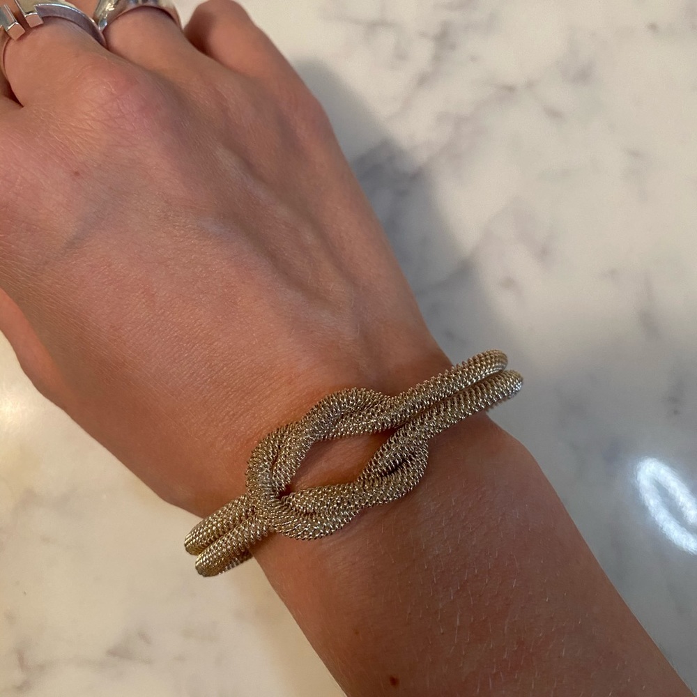 Silver knot bracelet